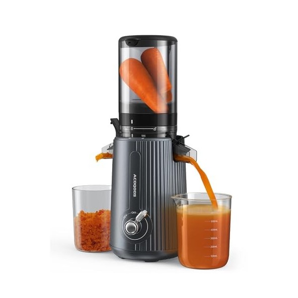 ACOQOOS Extracteur de Jus, Centrifugeuse Extracteur de Jus de Fruits et Légumes avec une Ouverture dalimentation de 110 mm, 