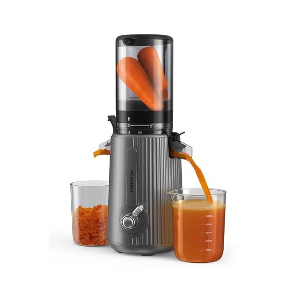 ACOQOOS Extracteur de Jus, Centrifugeuse Extracteur de Jus de Fruits et Légumes avec une Ouverture dalimentation de 110 mm, 