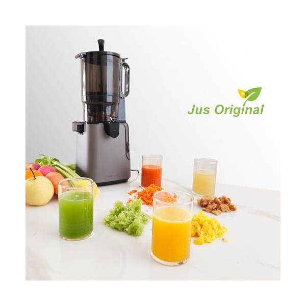 Charmline Extracteur de Jus de Fruits et Légumes avec Goulotte dAlimentation de 130mm, Facile à Nettoyer Centrifugeuse Extra