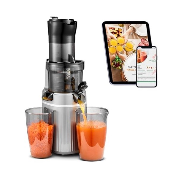 Extracteur de jus AOBOSI 200W-Extracteur de jus de fruits et légumes avec fonction inversée et deux tailles de filtre-Juicer 