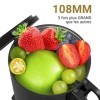 AMZCHEF 200W Extracteur de Jus Pression à Froid - Extracteur de Jus 108MM Grande Goutière pour Fruits et Légumes Entiers - Ex