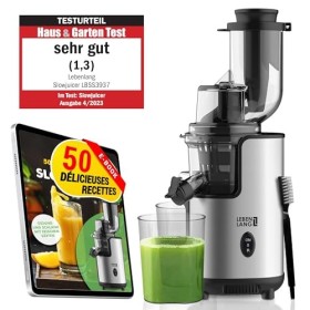 LEBENLANG Extracteur à Vitesse Lente - Acier Inoxydable & Sans BPA I Extracteur Jus Centrifugeuse Extracteurs de Jus Juicer M