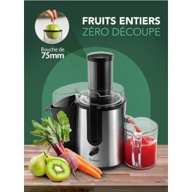 Twinzee Centrifugeuse Extracteur de Jus de Fruits et Légumes - 850W - Juicer avec Goulot 75 mm et 2 Vitesses