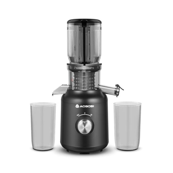 Extracteur de jus de fruits et légumes-AOBOSI 250W extracteur de jus-1.2L Centrifugeuse extracteur de jus avec un alésage de 