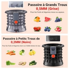 Extracteur de jus de fruits et légumes-AOBOSI 250W extracteur de jus-1.2L Centrifugeuse extracteur de jus avec un alésage de 