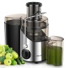 JUILIST Centrifugeuse Extracteur de Jus, pour fruits et Légumes, Goulotte dAlimentation 65 mm, 3 Réglages, Avec Brosse de Ne
