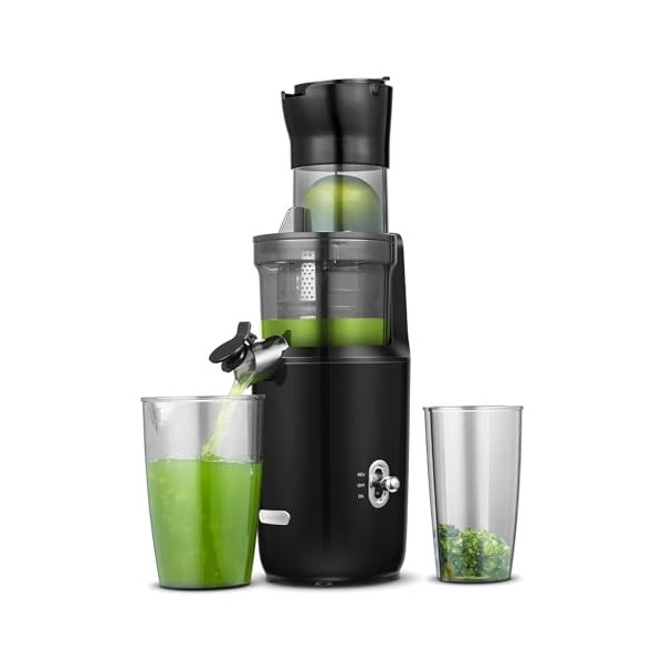 AMZCHEF Extracteur De Jus Pour Fruits Entiers 80MM - Centrifugeuse Extracteur De Jus Sans BPA - 200W Extracteur De Jus Froid 