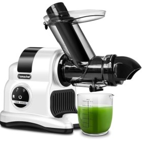 AMZCHEF Extracteur de jus à goulotte large de 80 mm - 150W extracteur de jus de fruits et légumes haute nutrition à masticati