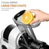 AMZCHEF Extracteur de jus à goulotte large de 80 mm - 150W extracteur de jus de fruits et légumes haute nutrition à masticati