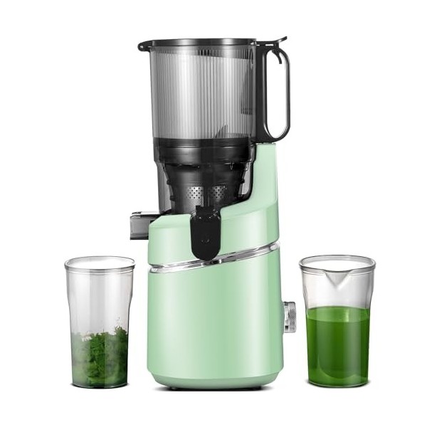 AMZCHEF Extracteur de jus automatique Vos mains libres, Ouverture de 135 mm et capacité de 1,8 L Extracteur de jus de fruits 