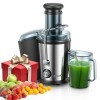 Juilist 800W Centrifugeuse Extracteur de Jus, Centrifugeuse Fruits et Legumes à 2 Vitesses, 75MM Large Bouche en Acier Inox, 