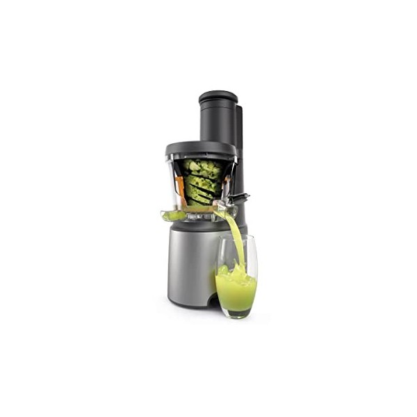 Kenwood Küchengeräte PureJuice Pro JMP85.00SI Centrifugeuse jus faits maison, ouverture XXL fruits entiers, avec faible vites