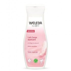 WELEDA - Lait Corps Apaisant - Peaux Sensibles, Sujettes aux Allergies - Sans Parfum - Flacon 200 ml