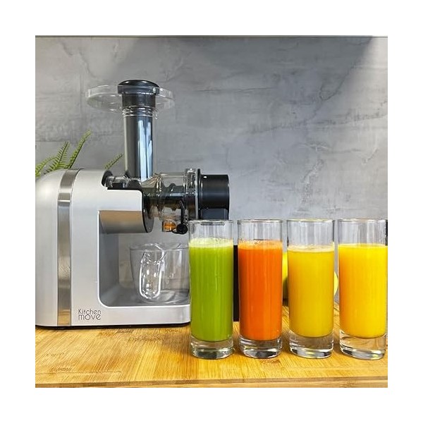 Extracteur de jus de fruits pressés à Froid Machine SPEZIA H36cm 200W avec moteur silencieux et fonction dinversion