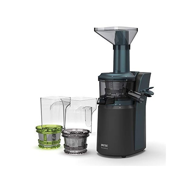 Imetec Succovivo SJ4 1300 Extracteur de Jus à Froid Professionnel, Compression Lente 50 tr / min, Filtre à Jus, Accessoire po
