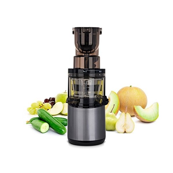 Extracteur de Jus BioChef Atlas Whole Slow Juicer PRO - Puissance maximale 400W / 40 tr/min, Grande Ouverture, Moteur très pu