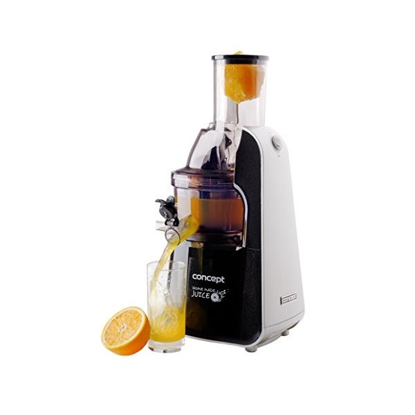CONCEPT électroménager LO7067 Centrifugeuse HOME MADE JUICE, Goulotte XXL de 75 mm, Extracteur de jus, Inox, spécialiste cass