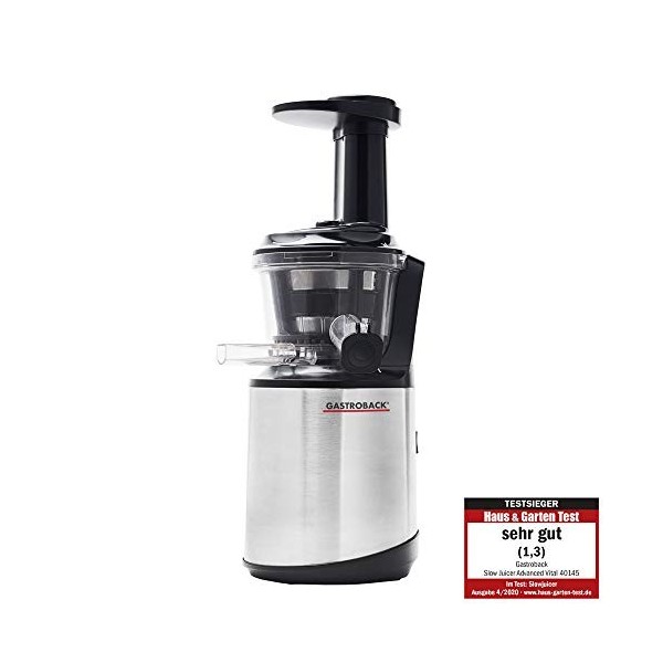 GASTROBACK 40145 Advanced Vital Slow Juicer 150 Couteau en acier inoxydable Noir/argenté