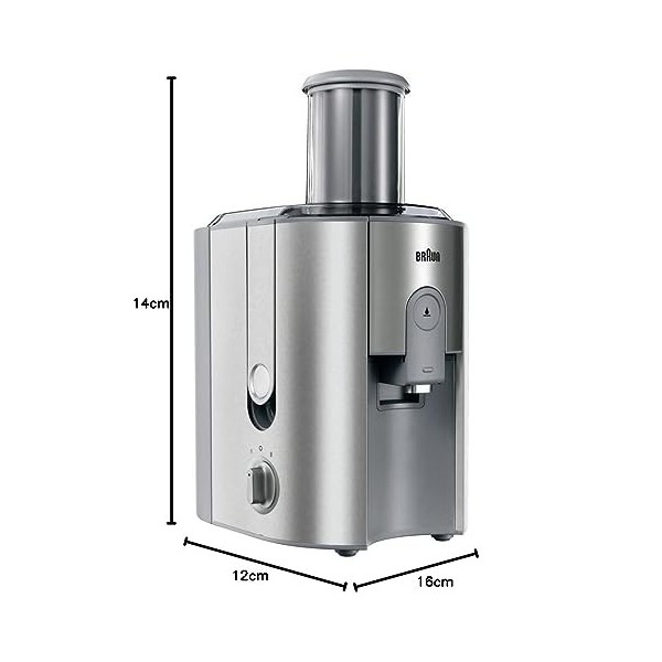 Braun J700 Multiquick Juicer Centrifugeuse, Extracteur De Jus, 1000 W - Marron