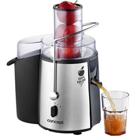 CONCEPT LO7026 Electroménager Fresh, Extracteur de Jus, Goulot XXL 7,2 cm, Deux Vitesses, 16 800 Tours/Minute inox, 1000 W