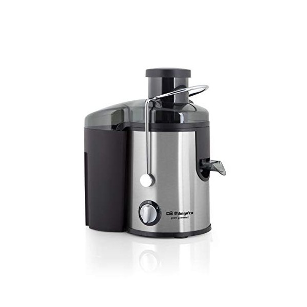 Orbegozo LI 5060 - Mixeur de légumes et de fruits, acier inoxydable, bouche large de 65 mm, système anti-goutte, 600 W, noir