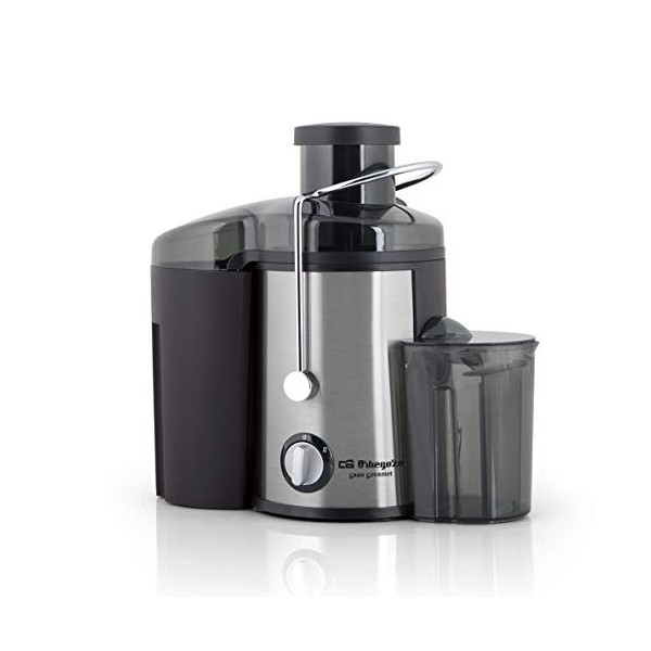 Orbegozo LI 5060 - Mixeur de légumes et de fruits, acier inoxydable, bouche large de 65 mm, système anti-goutte, 600 W, noir