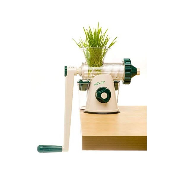Lexen Healthy Juicer Extracteur de Jus dHerbe Manuel Blanc