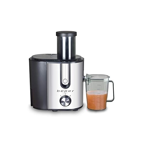 BEPER 90.424 Extracteur de Jus Centrifugeuse, Argent/Noir, 2.5 L, 800 W