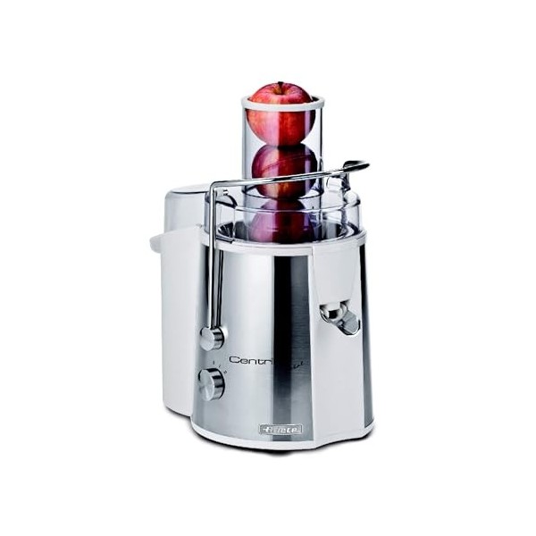 Ariete 173 Centrika Metal Centrifugeuse compacte pour jus frais et authentiques, bec verseur, cheminée Apple, acier inoxydabl