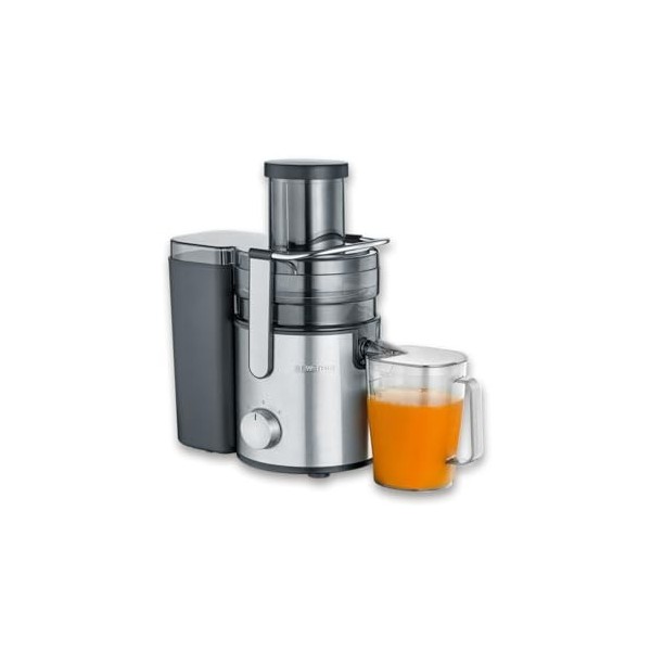 SEVERIN Centrifugeuse, Avec Récipient à Jus de 1,1 L, 800 W, ES 3570, Noir/Inox