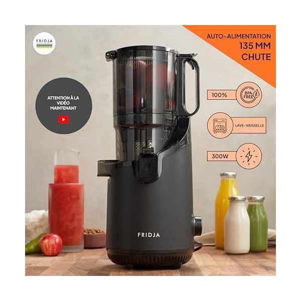 Puissant se nourrir de fruits entiers masquating lecteur lent, une goulotte dalimentation de 135 mm, 300W, du jus de presse 