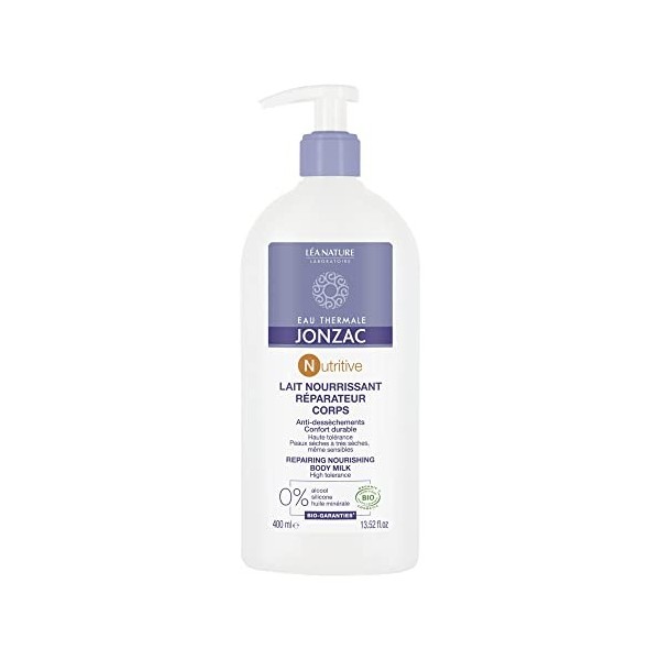 Eau de Jonzac Nutritive Lait Nourrissant Réparateur Corps Bio 400 ml