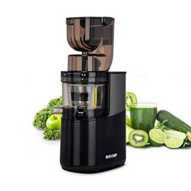 Extracteur de Jus BioChef Atlas Whole Slow Juicer Pro - Moteur Puissant 350W & 40 TR/Min | Grande Ouverture 8cm x 8cm | Polyv