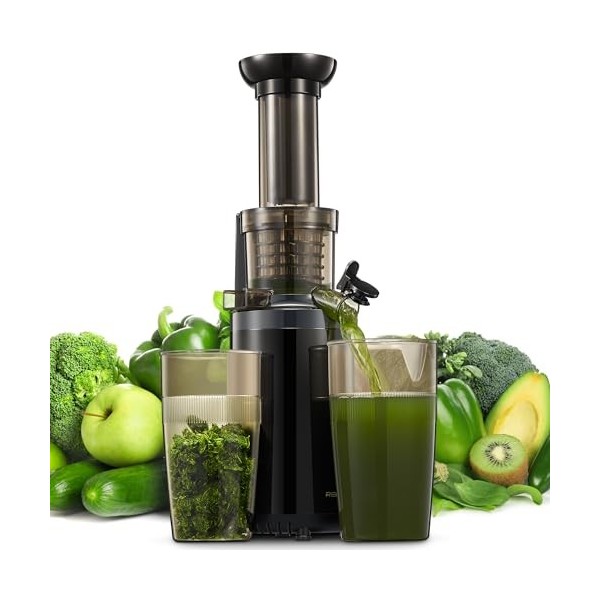 Presse-agrumes à mâcher, machine de presse-agrumes à froid Reemix taille compacte, extracteur de jus, nutriments et vitamines