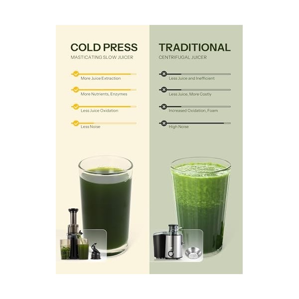 Presse-agrumes à mâcher, machine de presse-agrumes à froid Reemix taille compacte, extracteur de jus, nutriments et vitamines