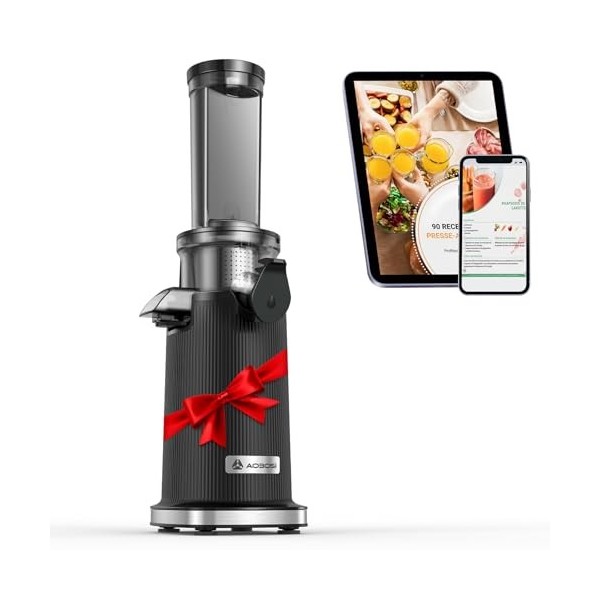 Extracteur de jus AOBOSI-Mini Presse-agrumes électrique lent avec fonction de mastication inversée-extracteur de jus de fruit