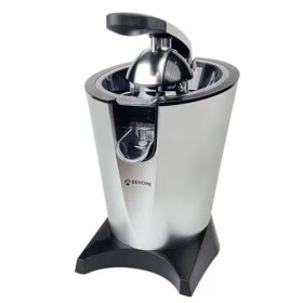 BEHOME Presse-agrumes électrique professionnel 2 litres | Presse-agrumes à levier avec bras et bec verseur | 2 cônes en acier