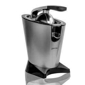 BEHOME Presse-agrumes électrique professionnel 2 litres | Presse-agrumes à levier avec bras et bec verseur | 2 cônes en acier