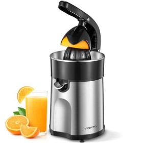Vinato Presse agrumes électrique, presse-orange électrique avec 2 cônes interchangeables, lavable au lave-vaisselle, sans BPA