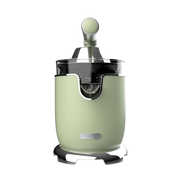 Cecotec Presse-agrumes électrique Xqueeze RetroJuice 1000 Green. Pour oranges et agrumes, 1000 W, filtre inox, 2 cônes amovib