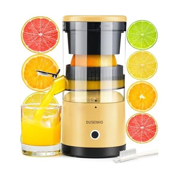 Presse Agrume Electrique Extracteur Presse Orange Electrique Jus USB Charge pour Citron, Orange | 45 W | Haut rendement | Por