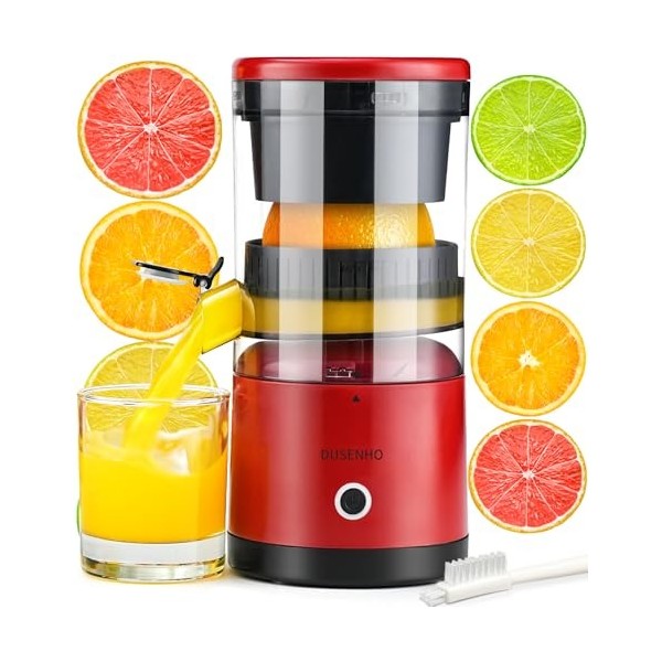 Presse Agrume Electrique Extracteur Presse Orange Electrique Jus USB Charge pour Citron, Orange | 45 W | Haut rendement | Por...