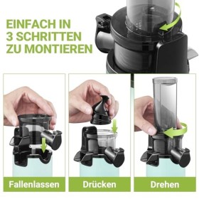 Extracteur de jus AOBOSI-agrumes électrique lent avec fonction de mastication inversée-extracteur de jus de fruits et légumes