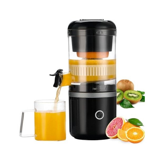 MAISON HUIS Presse-agrumes Électrique Presse-oranges Presse-citrons Extracteur de Jus Portable avec Recharge USB pour Oranges