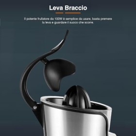 Presse-agrumes électrique avec pieds antidérapants - avec 2 cônes et bec antidérapant, composants amovibles, filtre à pulpe, 