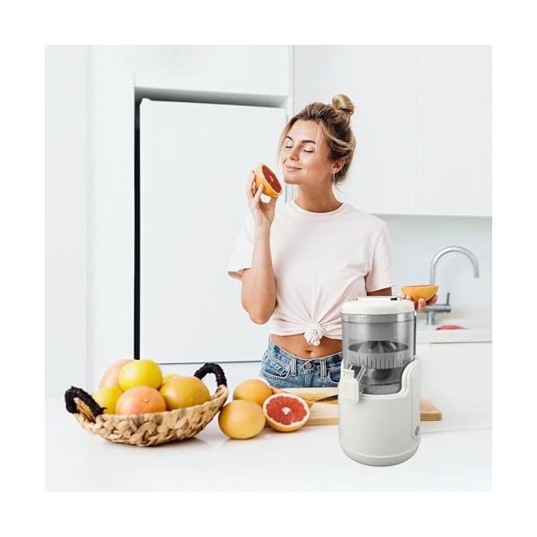 Presse-Agrumes électrique Rechargeable par USB avec Moteur à 360 Degrés, Presse-jus, Compact et Pratique, Bec Anti-fuite, Mat