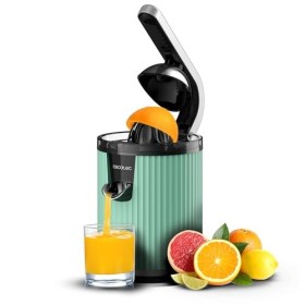Cecotec Presse-agrumes électrique à bras pour oranges et agrumes Xqueeze RetroJuice 600 Green. 600W, Style rétro, filtre en a