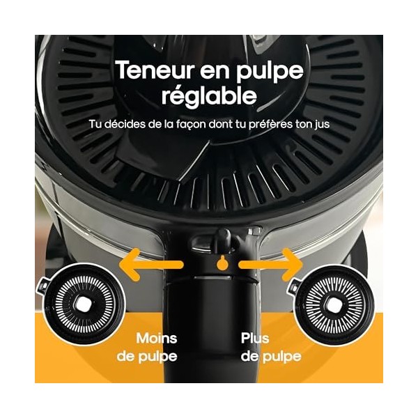 LEBENLANG Presse-agrumes Électrique - 800ml & Tamis Réglable I Presse Agrume Electrique Juicer Machine Presse Orange Presse-a