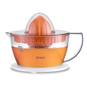 Sogo Presse-agrumes électrique à jus dorange et de citron avec 2 cônes et couvercle, automatique, puissant et silencieux, ca
