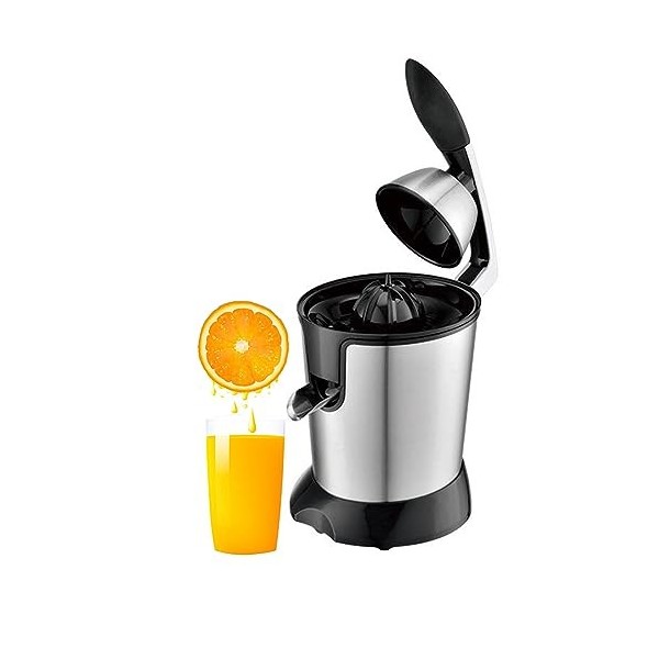 Presse-agrumes électrique professionnel 350 W en acier inoxydable – 0,4 L, facile à nettoyer, sans BPA, idéal pour le pressag